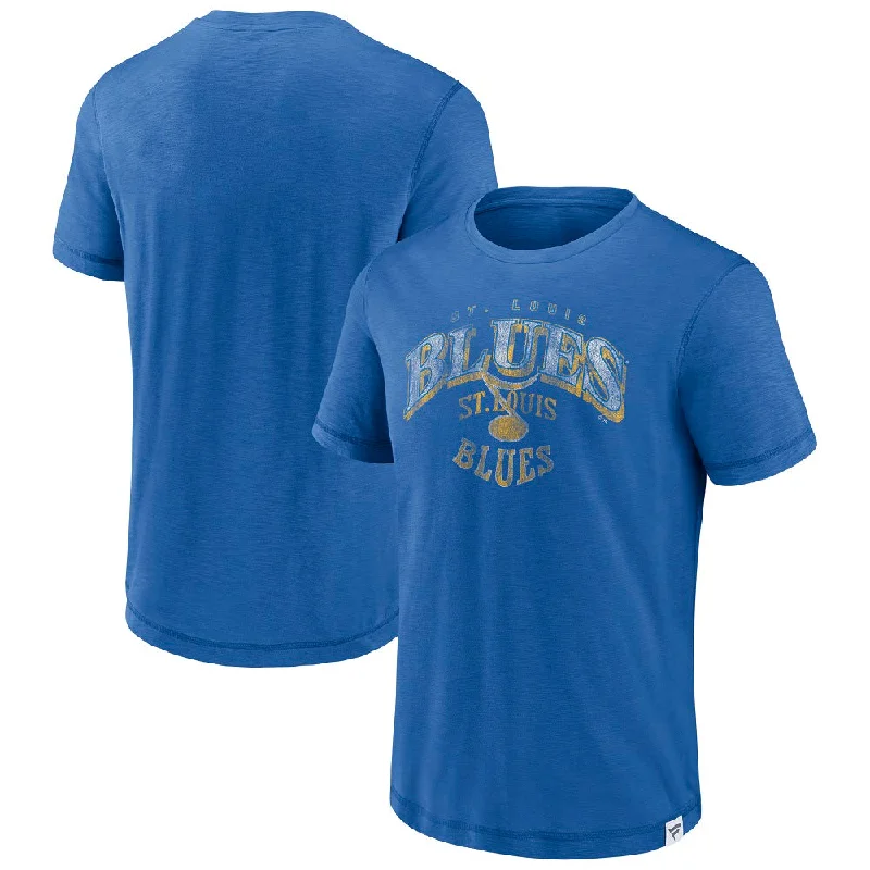 ST. LOUIS BLUES FANATICS REVERSE RETRO TRI BLEND TEE - ROYAL