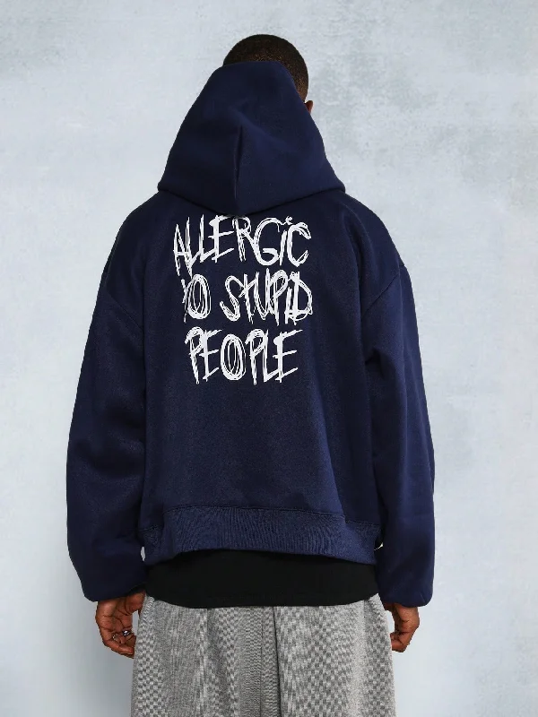 Regular Fit Overhead Hoodie With Back Graphic Print