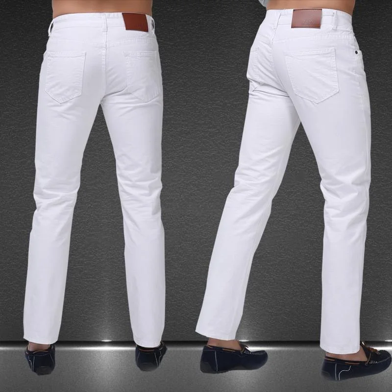 White Men's Casual Jean Pants