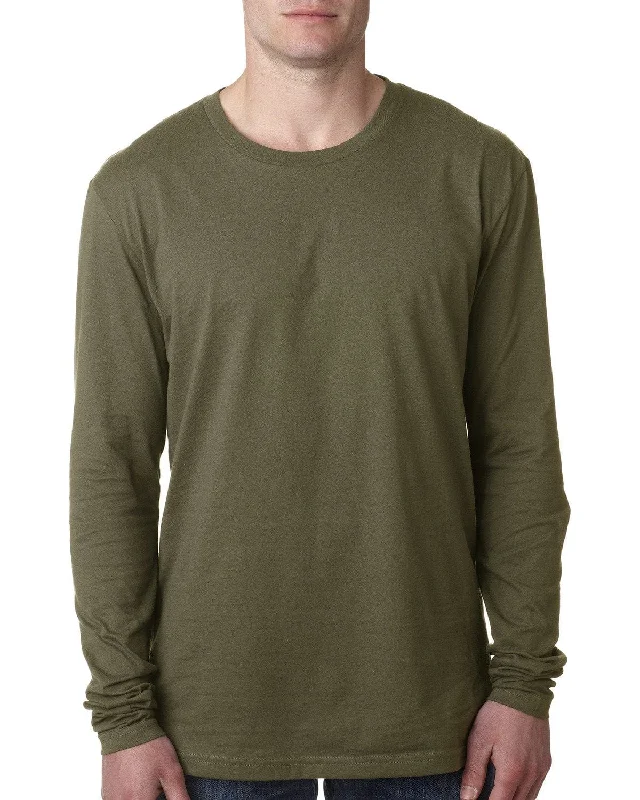 Next Level Mens Premium Long Sleeve Tee | Military Green