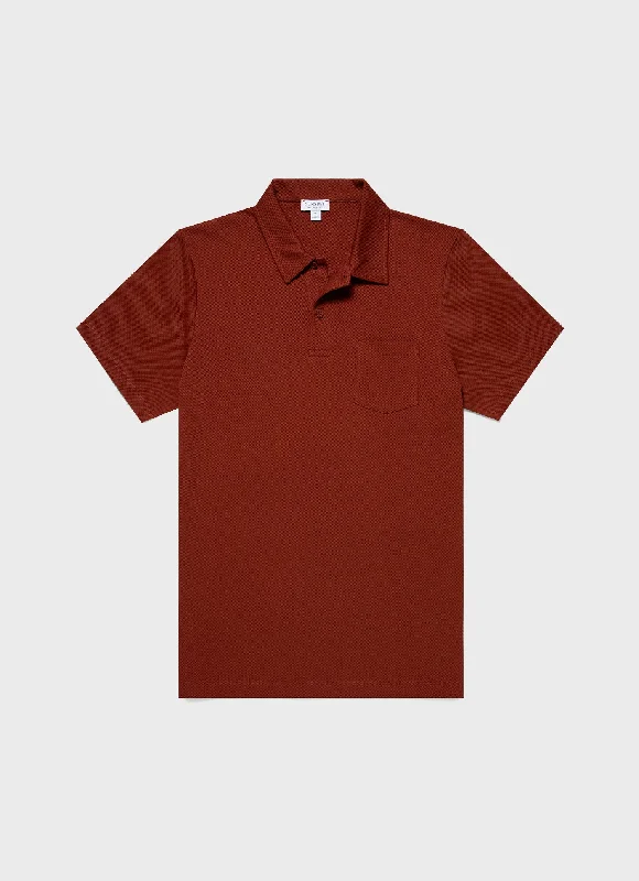 Men's Riviera Polo Shirt in Dark Clay