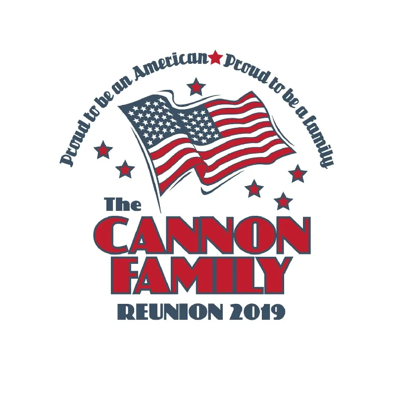 Stars Stripes Family Reunion T-Shirt Design R2-9