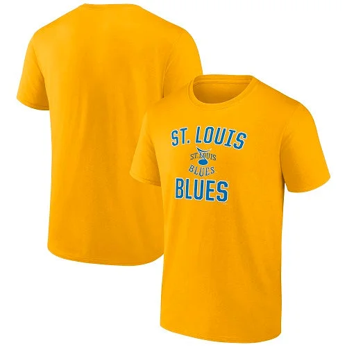 BLUES REVERSE RETRO TEE - YELLOW