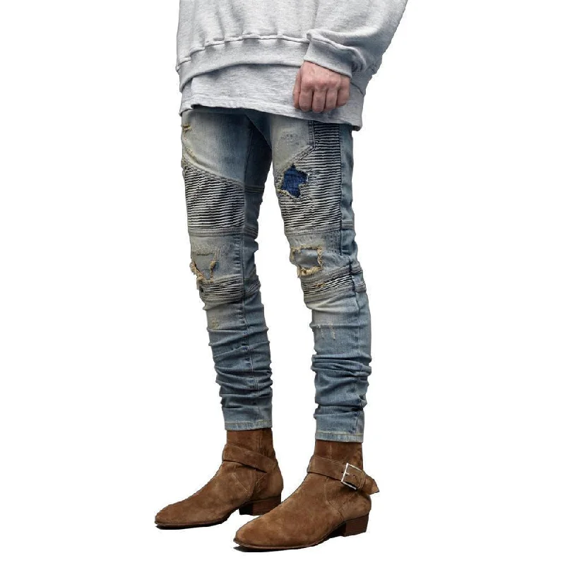 Hip Hop Skinny Jeans For Men