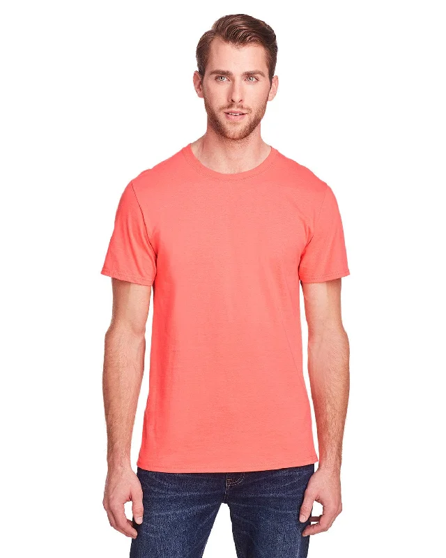 Fruit of the Loom Adult ICONIC T-Shirt | Sunset Coral