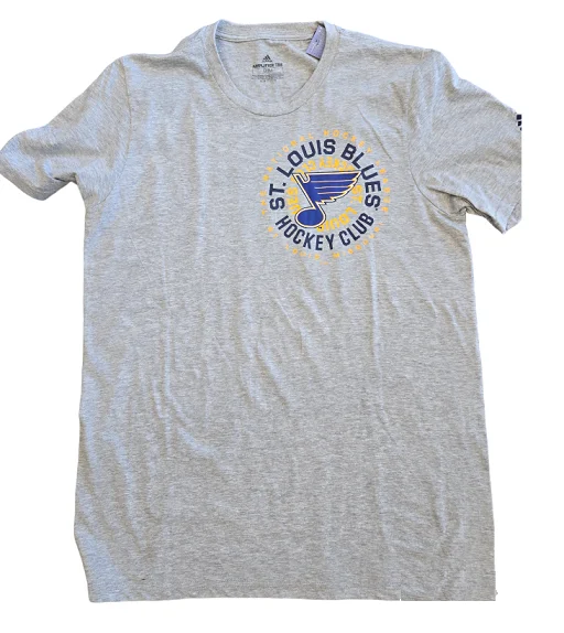 ST. LOUIS BLUES ADIDAS HOCKEY CLUB TEE - GREY