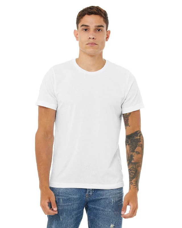 Bella+Canvas Mens Poly-Cotton Short Sleeve T-Shirt | White