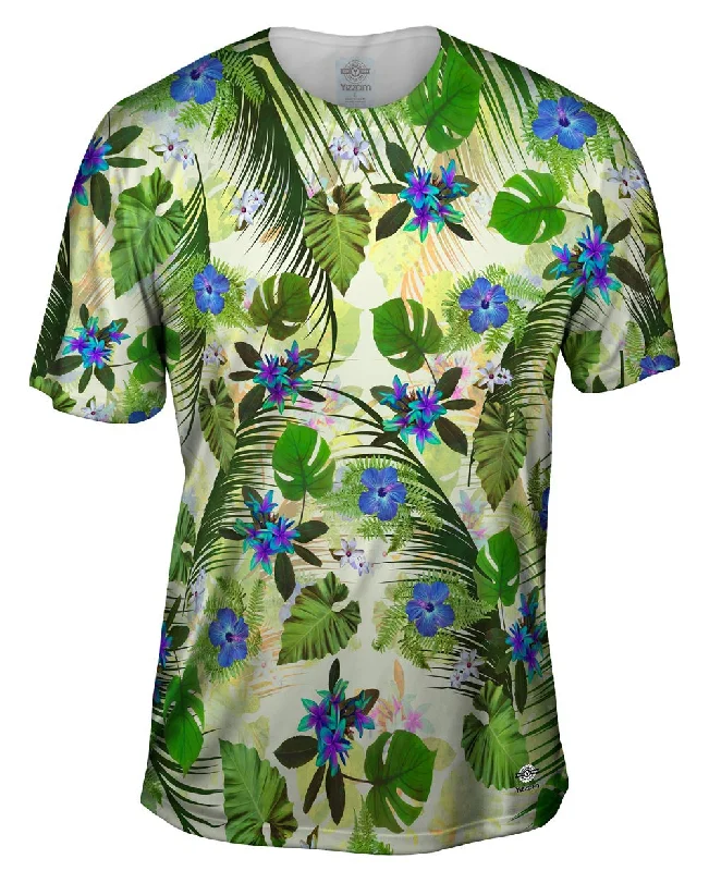 Aloha Blue Flowers Pattern