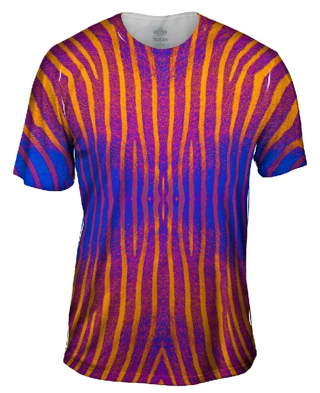 Blue Purple Orange Zebra Stripes