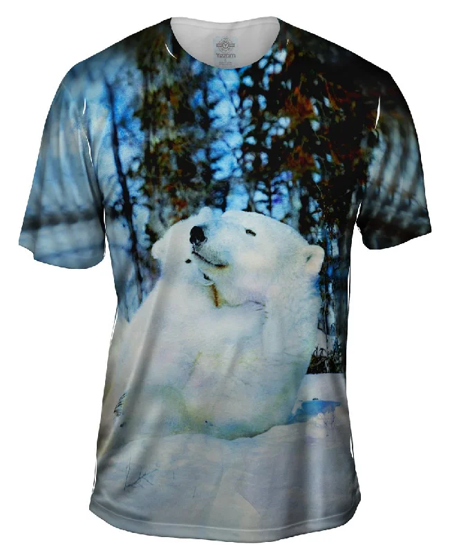 Blue Watercolor Polar Bear