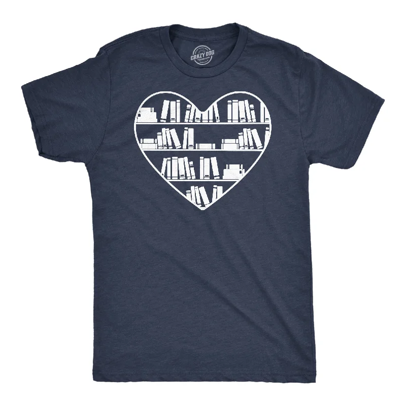 Bookshelf Heart Men's T Shirt