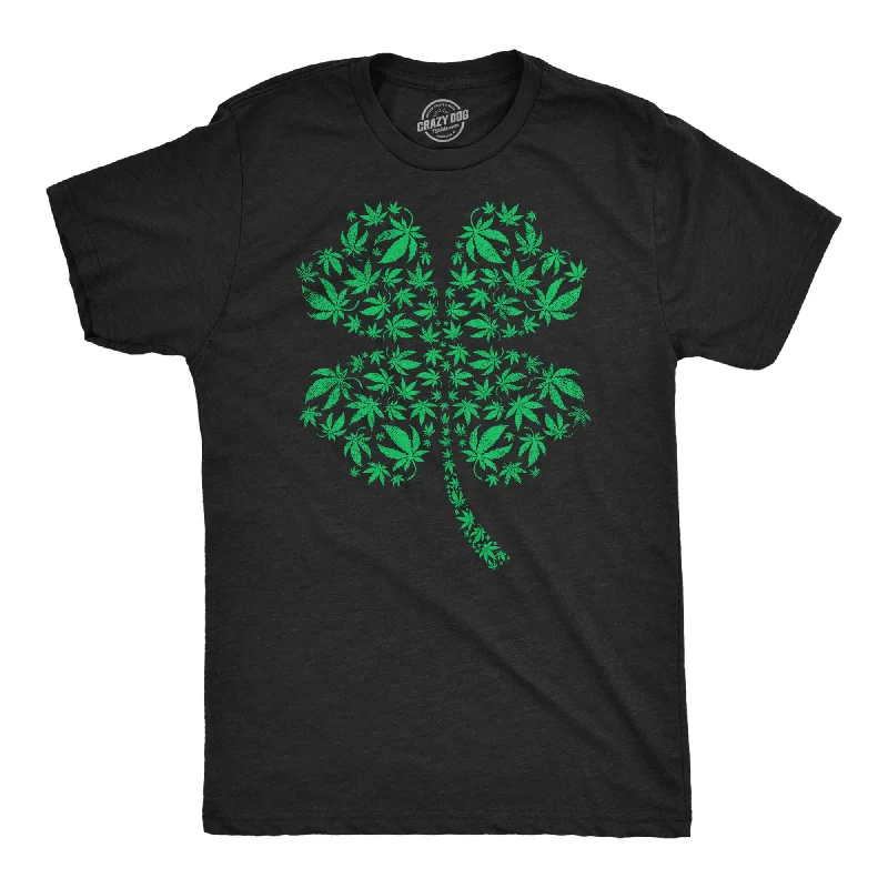 Clover Made Of Pot Leaves Men's T Shirt