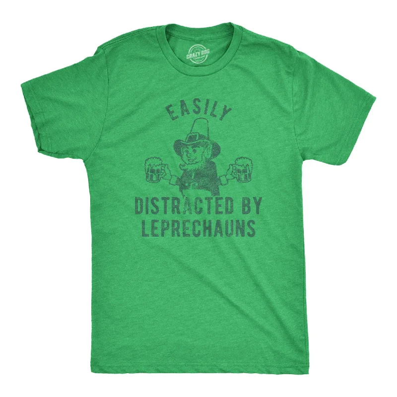 Easily Distracted By Leprechauns Men's T Shirt