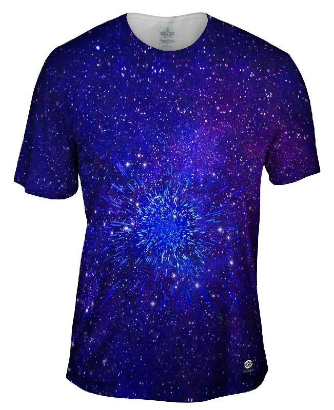 Pulsating Starry Universe Blue