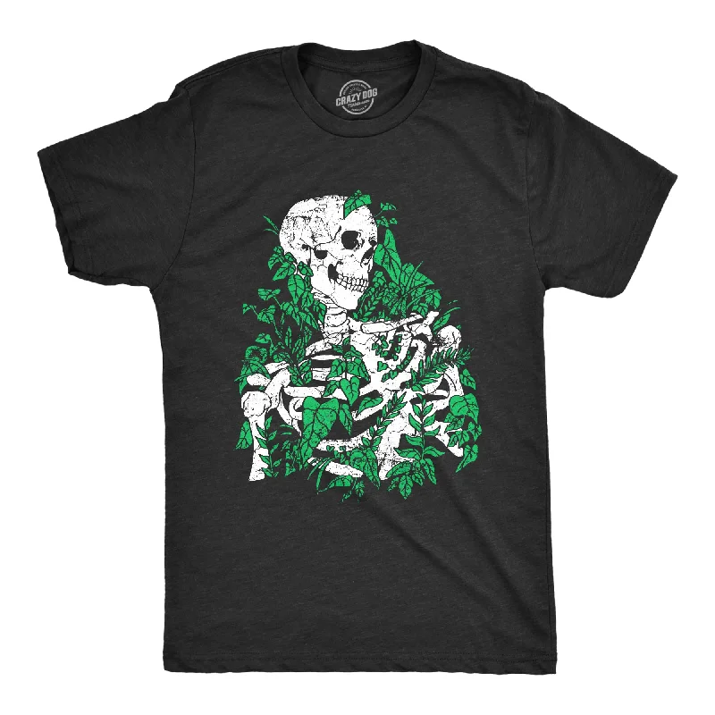 Skeleton Overgrown Plants Men's T Shirt