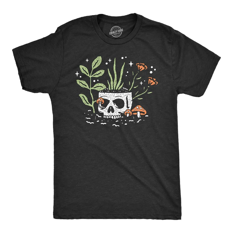 Skull Flowers Men's T Shirt